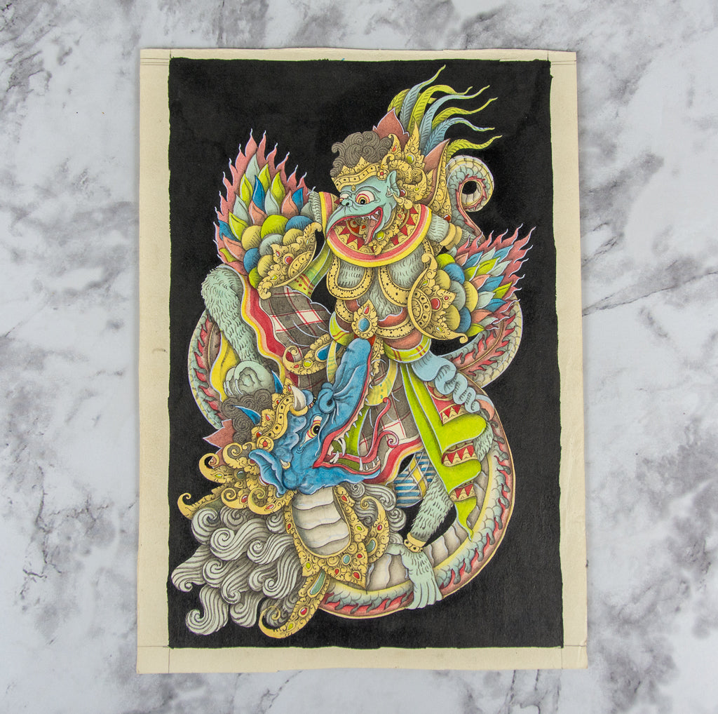 (ORIGINAL ART). (BALI - KELIKI SCHOOL). Five original ink and watercolor illustrations, priced individually.