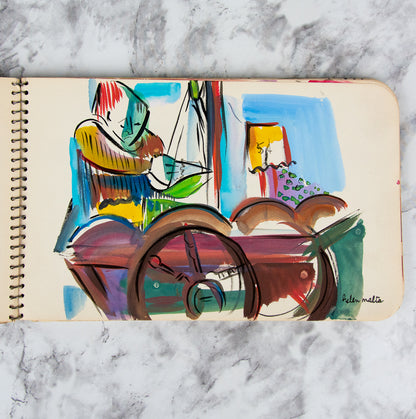 (ORIGINAL ART). MALTA, Helen. Sketchbook containing original art.