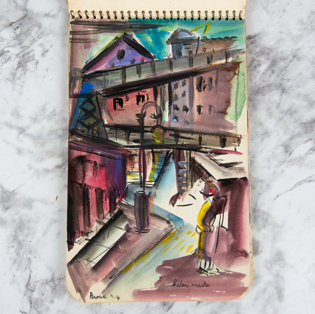 (ORIGINAL ART). MALTA, Helen. Sketchbook containing original art.