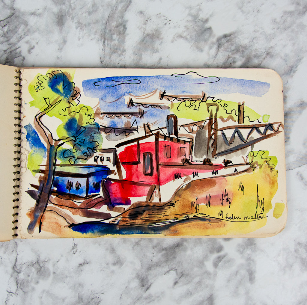 (ORIGINAL ART). MALTA, Helen. Sketchbook containing original art.