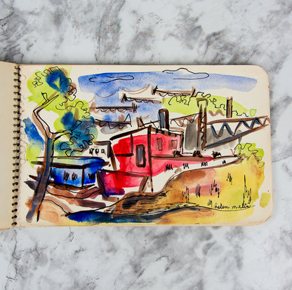 (ORIGINAL ART). MALTA, Helen. Sketchbook containing original art.