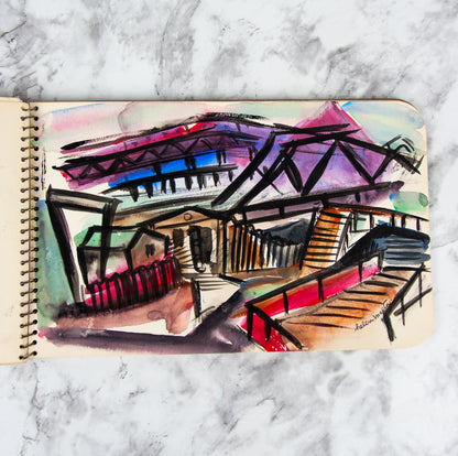 (ORIGINAL ART). MALTA, Helen. Sketchbook containing original art.