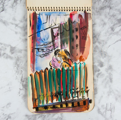 (ORIGINAL ART). MALTA, Helen. Sketchbook containing original art.
