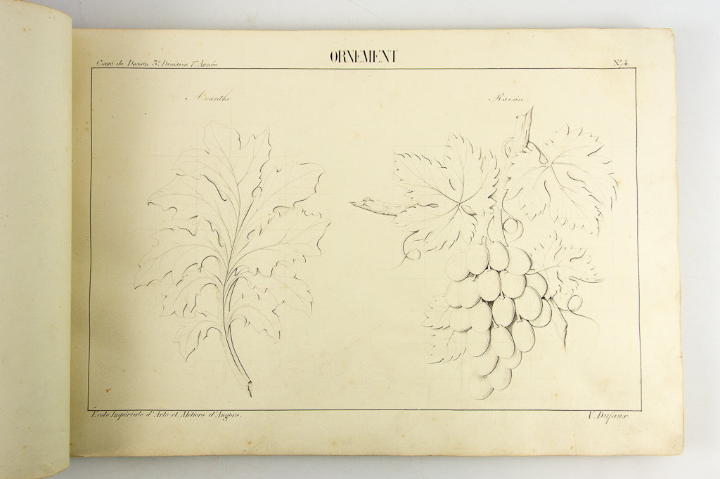 (ORIGINAL ART). (TECHNICAL DRAWING). DUFAUX, Victor. Album of original drawings by a student of the École Imperiale d’Arts et Métiers