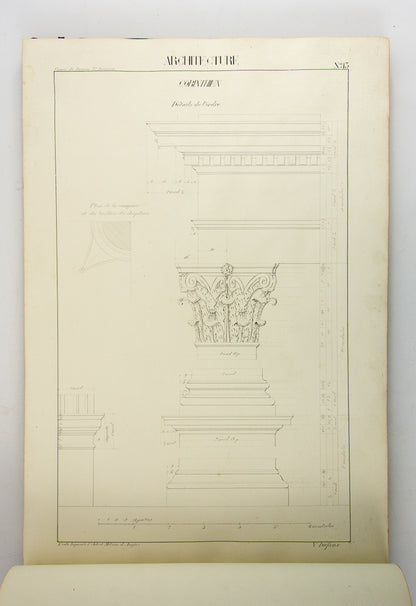 (ORIGINAL ART). (TECHNICAL DRAWING). DUFAUX, Victor. Album of original drawings by a student of the École Imperiale d’Arts et Métiers
