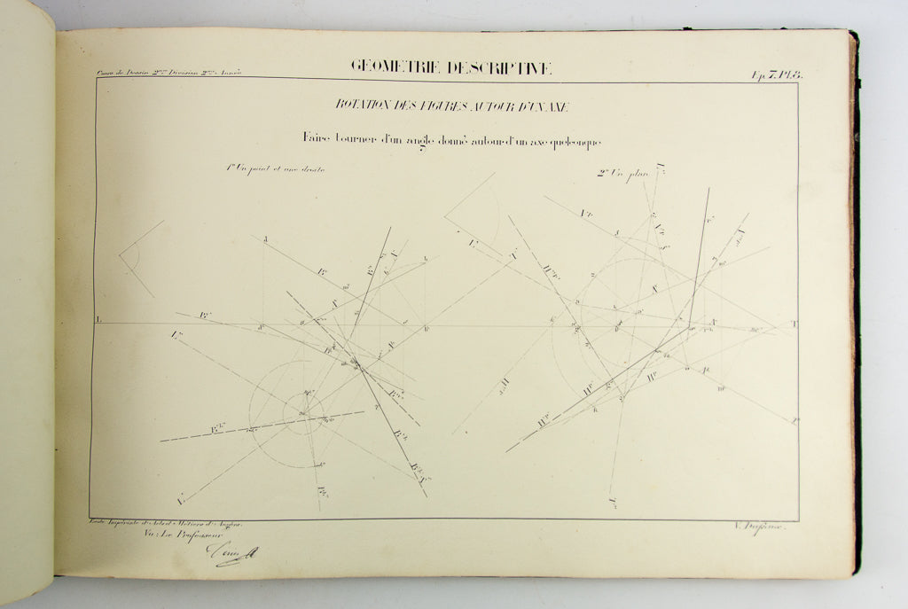 (ORIGINAL ART). (TECHNICAL DRAWING). DUFAUX, Victor. Album of original drawings by a student of the École Imperiale d’Arts et Métiers