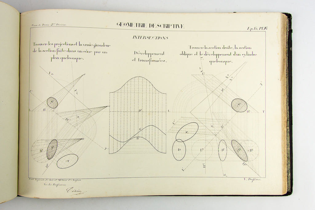 (ORIGINAL ART). (TECHNICAL DRAWING). DUFAUX, Victor. Album of original drawings by a student of the École Imperiale d’Arts et Métiers