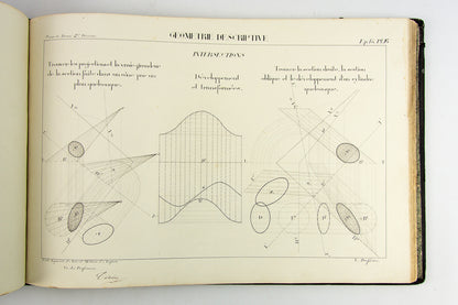 (ORIGINAL ART). (TECHNICAL DRAWING). DUFAUX, Victor. Album of original drawings by a student of the École Imperiale d’Arts et Métiers
