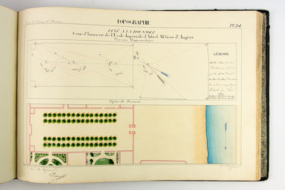 (ORIGINAL ART). (TECHNICAL DRAWING). DUFAUX, Victor. Album of original drawings by a student of the École Imperiale d’Arts et Métiers