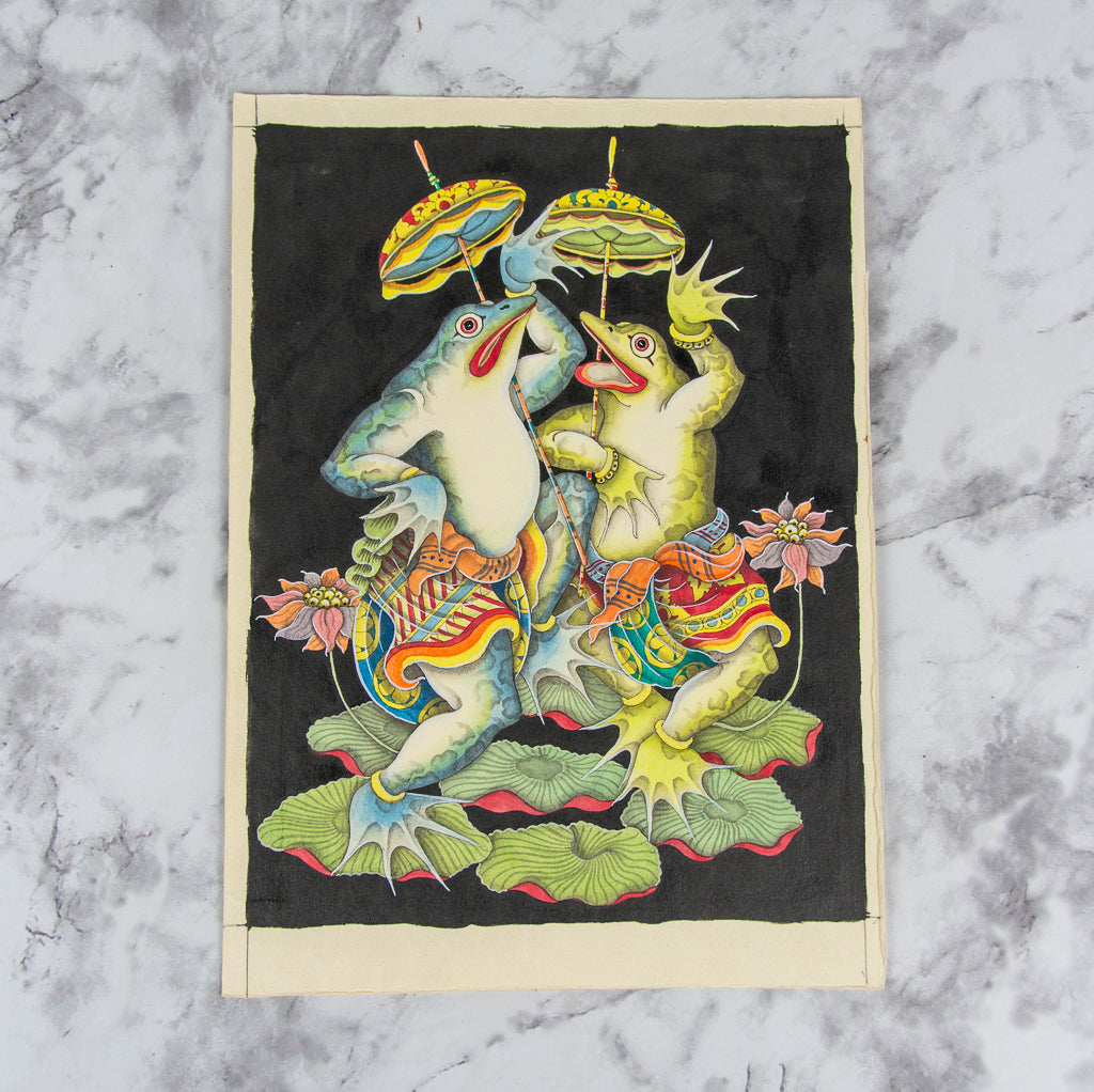 (ORIGINAL ART). (BALI - KELIKI SCHOOL). Five original ink and watercolor illustrations, priced individually.