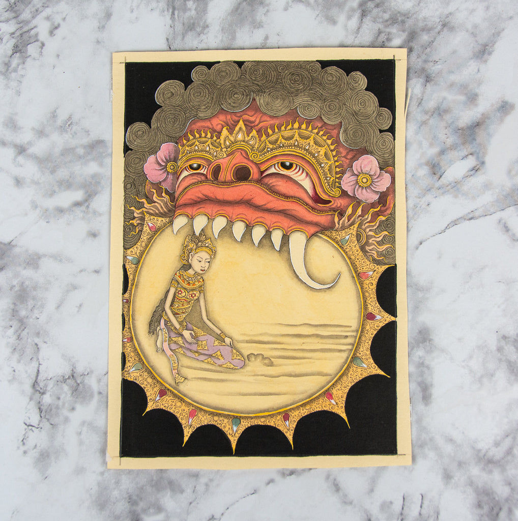 (ORIGINAL ART). (BALI - KELIKI SCHOOL). Five original ink and watercolor illustrations, priced individually.