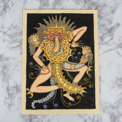 (ORIGINAL ART). (BALI - KELIKI SCHOOL). Five original ink and watercolor illustrations, priced individually.
