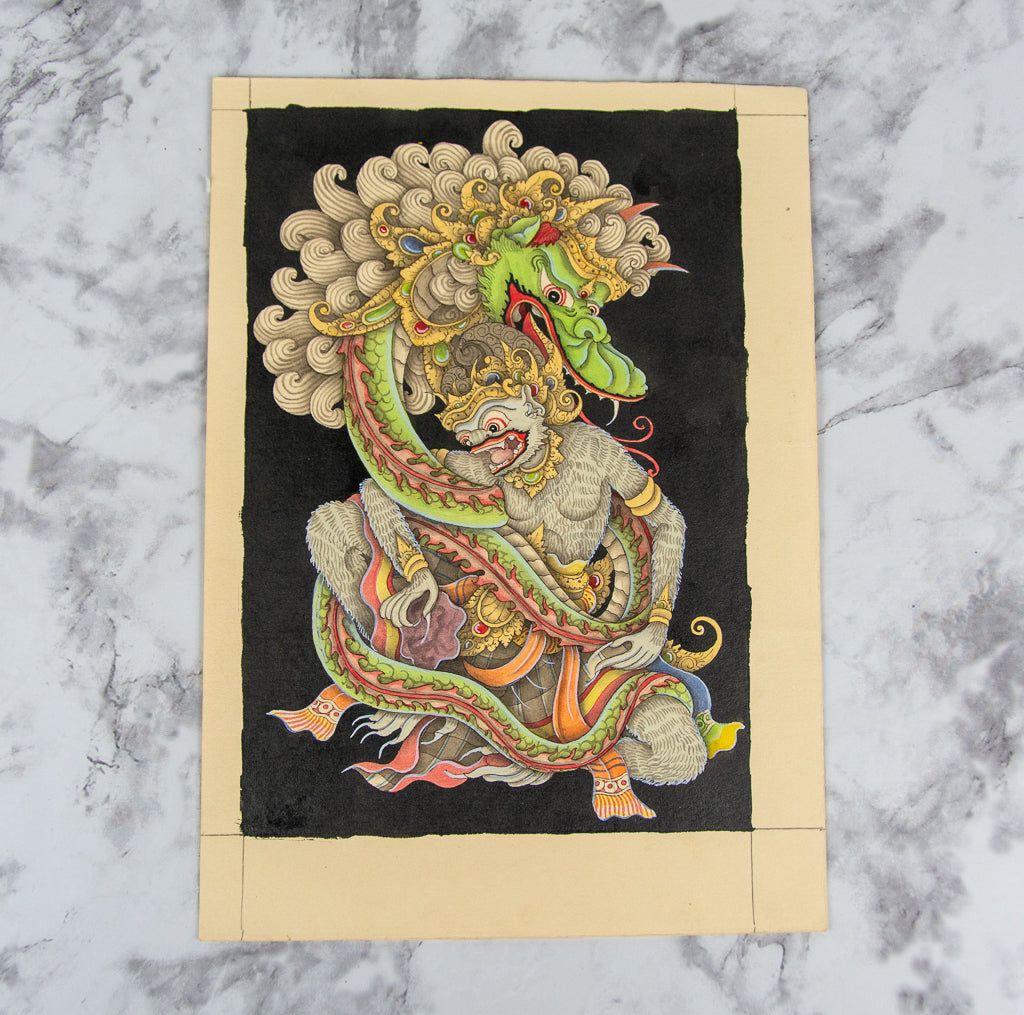 (ORIGINAL ART). (BALI - KELIKI SCHOOL). Five original ink and watercolor illustrations, priced individually.
