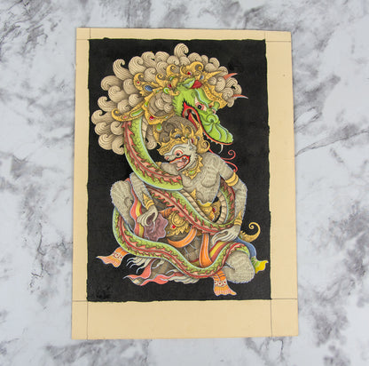 (ORIGINAL ART). (BALI - KELIKI SCHOOL). Five original ink and watercolor illustrations, priced individually.