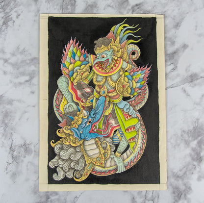 (ORIGINAL ART). (BALI - KELIKI SCHOOL). Five original ink and watercolor illustrations, priced individually.