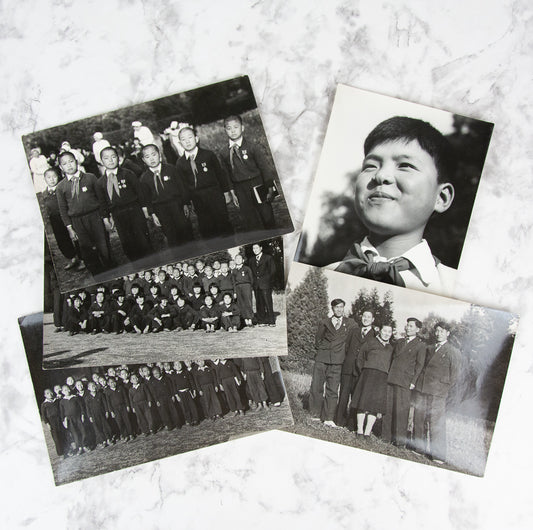(PHOTOGRAPHY). (KOREAN WAR). Five original photographs of North Korean War Orphans in Eastern Europe.