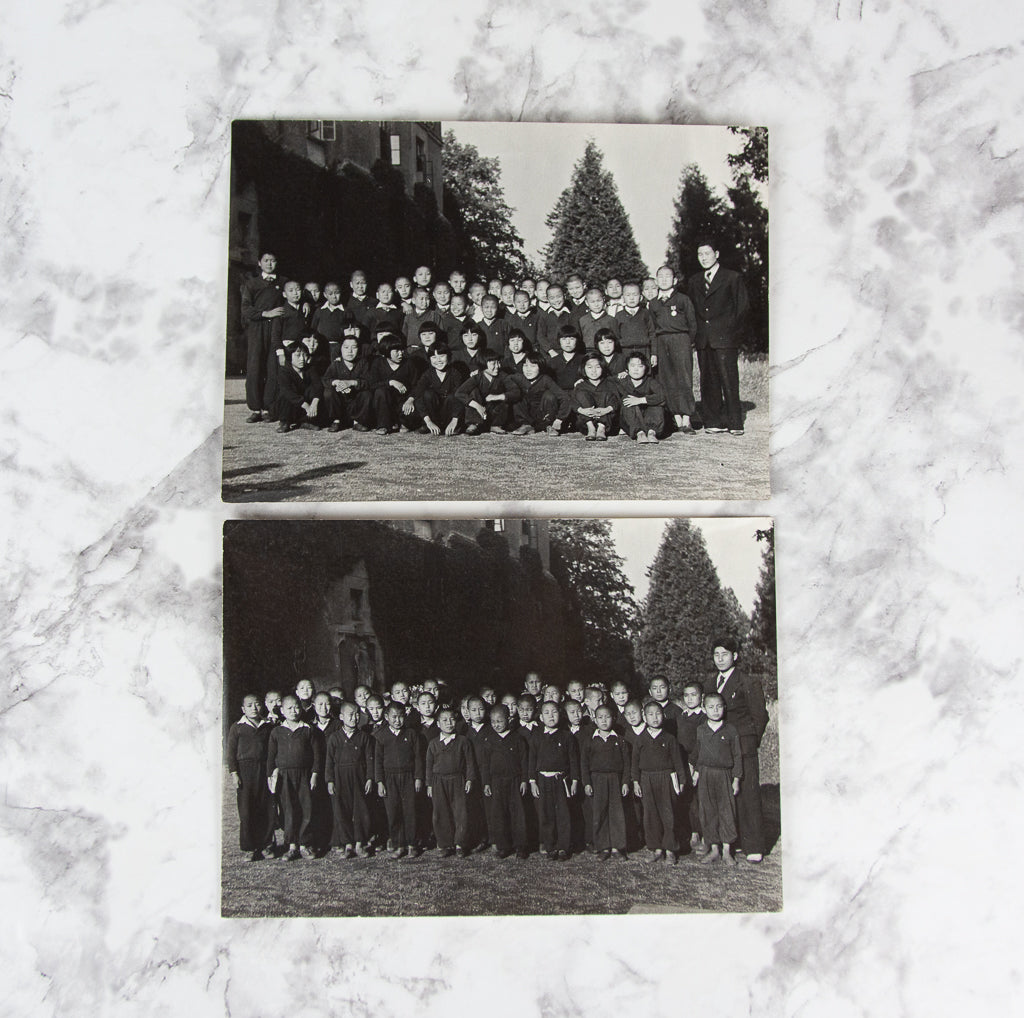 (PHOTOGRAPHY). (KOREAN WAR). Five original photographs of North Korean War Orphans in Eastern Europe.