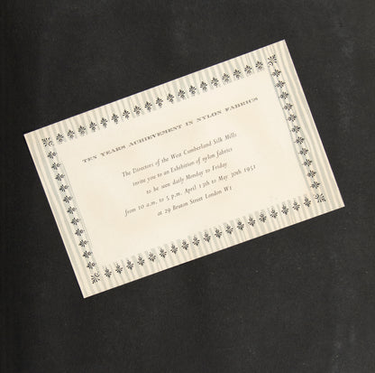 (FASHION). (TEXTILES - NYLON). West Cumberland Silk Mills. [Unique portfolio of fashion photos and news articles commemorating an exhibition of nylon fabrics].