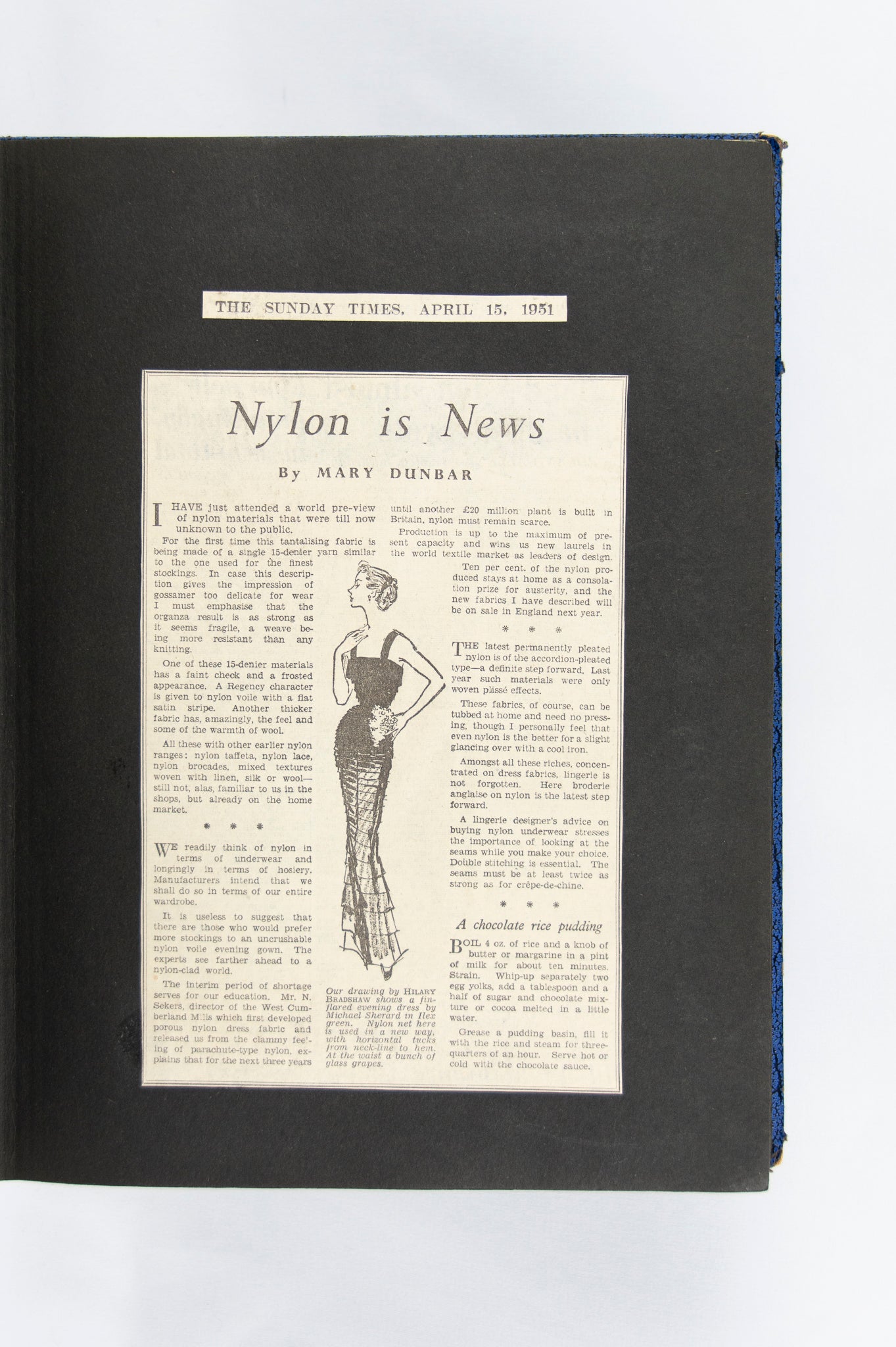 (FASHION). (TEXTILES - NYLON). West Cumberland Silk Mills. [Unique portfolio of fashion photos and news articles commemorating an exhibition of nylon fabrics].