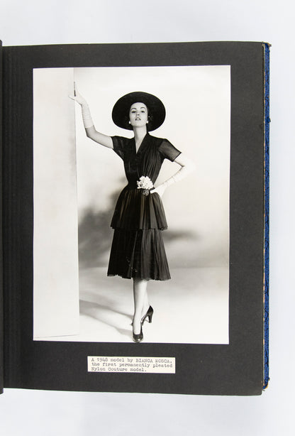(FASHION). (TEXTILES - NYLON). West Cumberland Silk Mills. [Unique portfolio of fashion photos and news articles commemorating an exhibition of nylon fabrics].