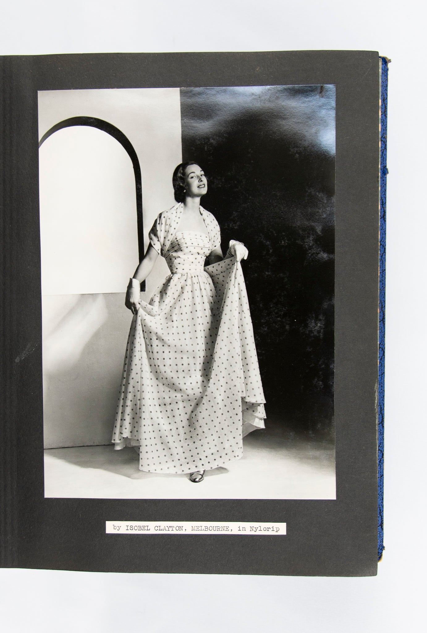 (FASHION). (TEXTILES - NYLON). West Cumberland Silk Mills. [Unique portfolio of fashion photos and news articles commemorating an exhibition of nylon fabrics].