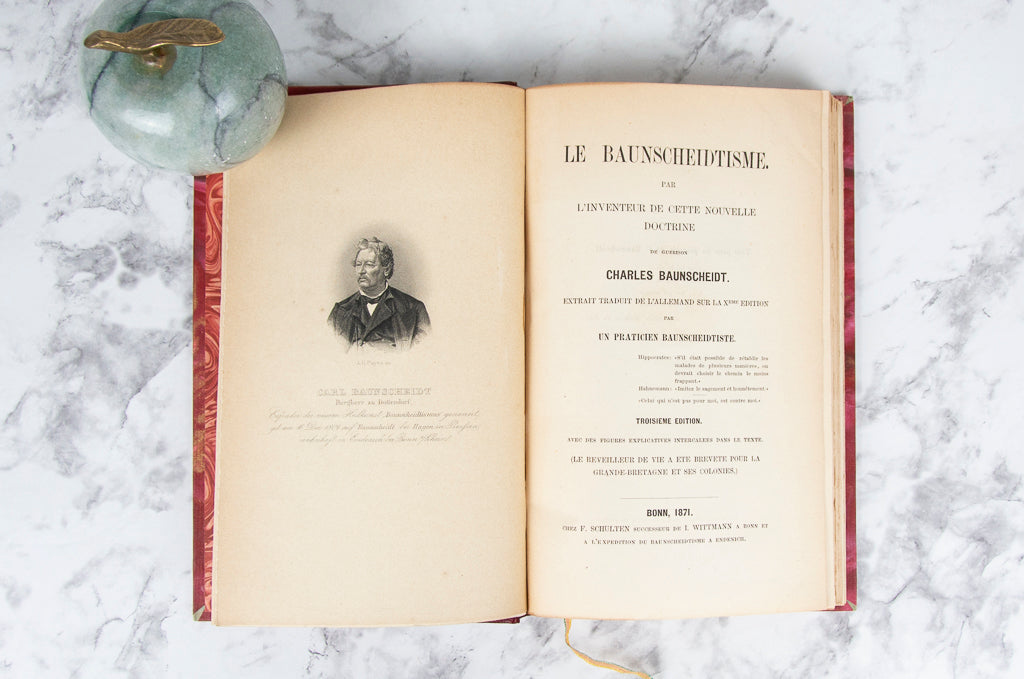 (QUACKERY). BAUNSCHEIDT, Carl. Le Baunscheidtisme.