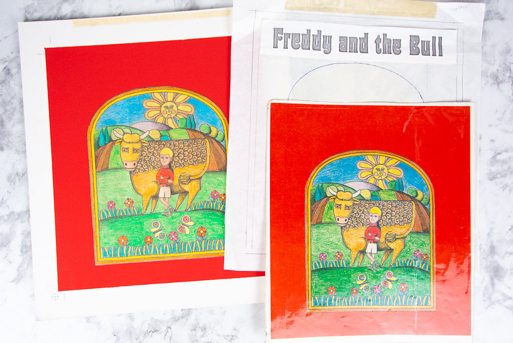 (ORIGINAL ILLUSTRATIONS). Freddy and the Bull.