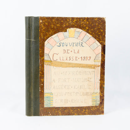 (OUTSIDER ART). (MANUSCRIPT). Souvenir de la Classe 1909. [Notebook of songs and illustrations by a soldier].