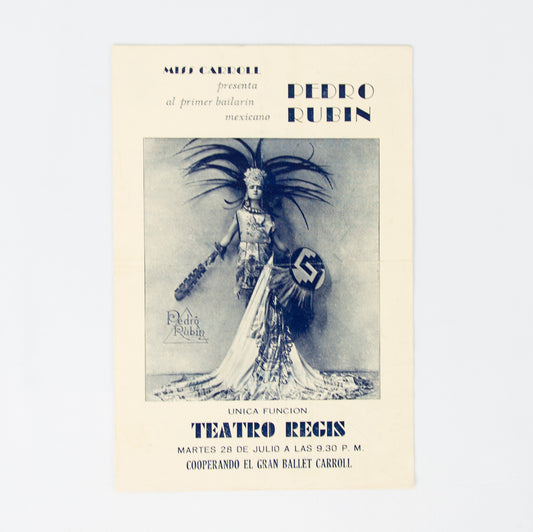 (PERFORMING ARTS). (MEXICO). (RUBIN, Pedro). [Program for a recital starring ballet dancer Pedro Rubin].