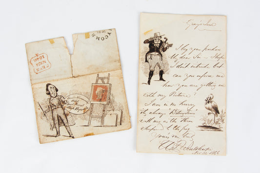 (ILLUSTRATED LETTER). (VICTORIANA). [ALS to Artist Edmund Niemann].