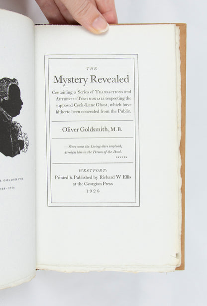 (HOAXES). GOLDSMITH, Oliver. The Mystery Revealed.