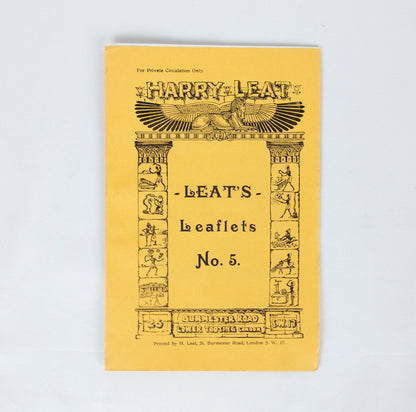 (MAGIC). LEAT, Harry. Leat's Leaflets.